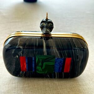 Barely used authentic Alexander McQueen skull clutch